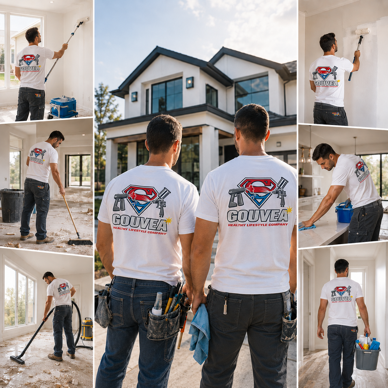 Gouvea Home Services cleaning team at work